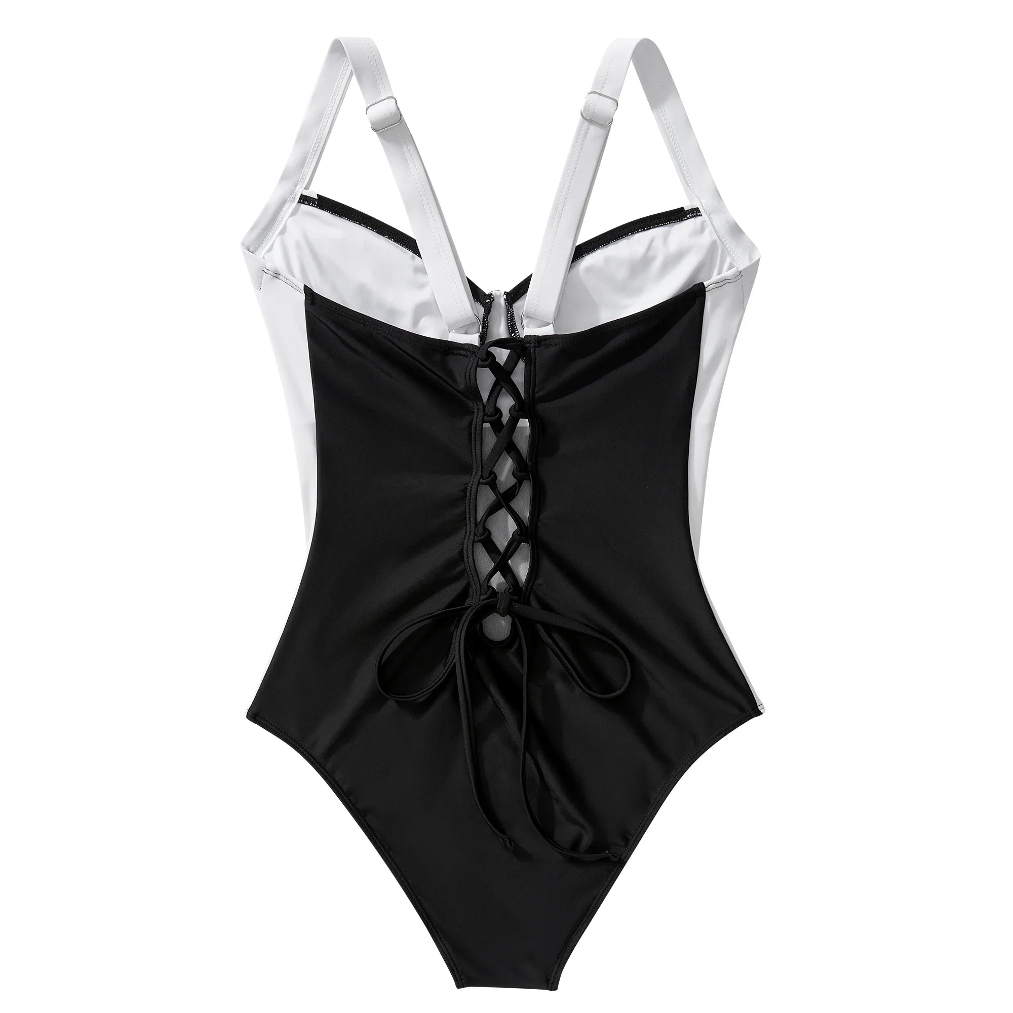 Traje de baño de una pieza con control de abdomen, tirantes finos, con forma, para mujer, estilo bohemio, bikini de talla grande, push up, liso