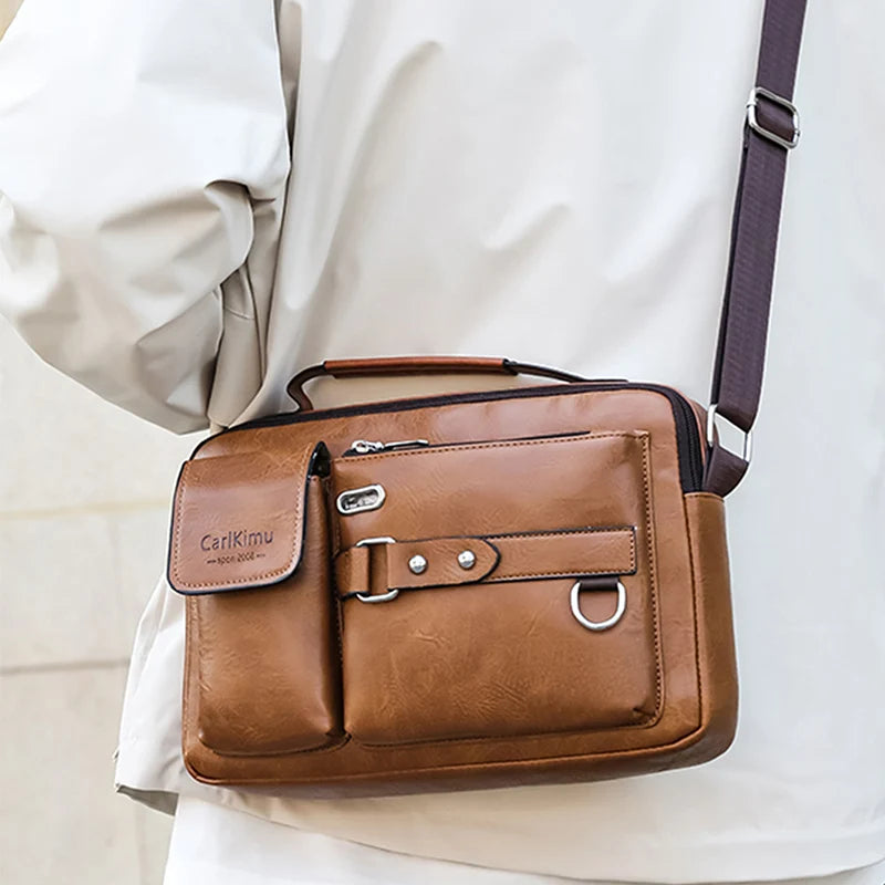 Men's Waterproof Laptop Messenger Bag — Large Capacity Briefcase for Work, Travel & School