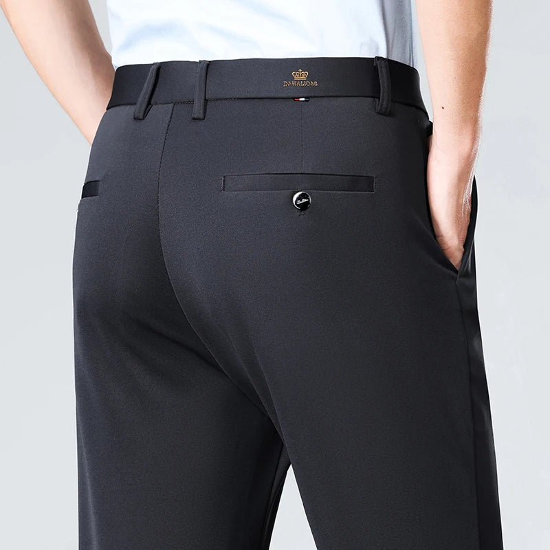 Men's High-Stretch Business Trousers - Elastic Waist (29-40)
