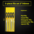High-Carbon Steel Mini File Set — Coarse Double-Cut Files for Metal & DIY Work