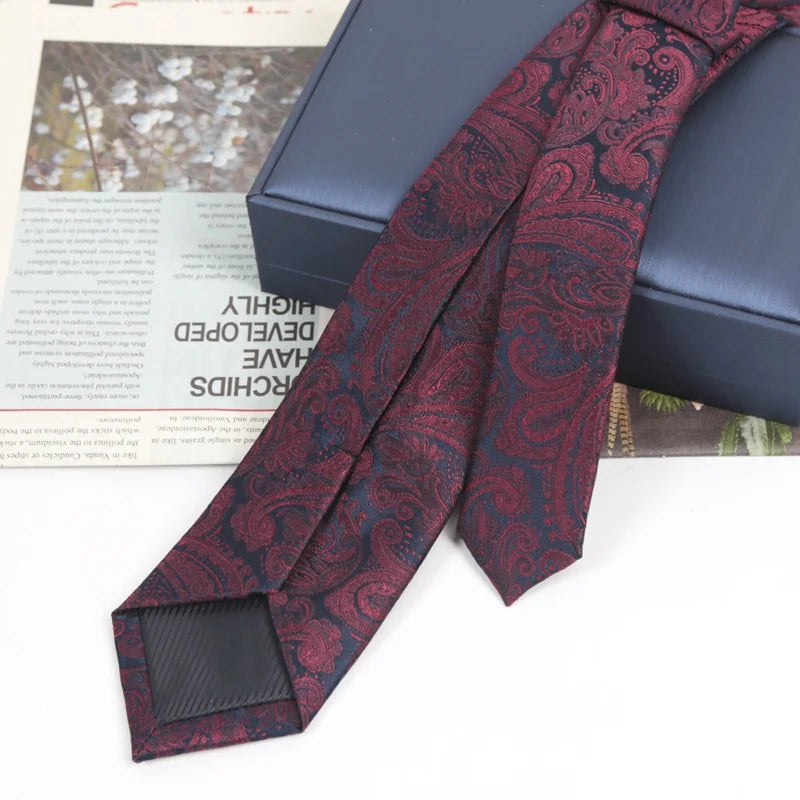 Paisley & Striped Jacquard Necktie Set – Wedding & Business