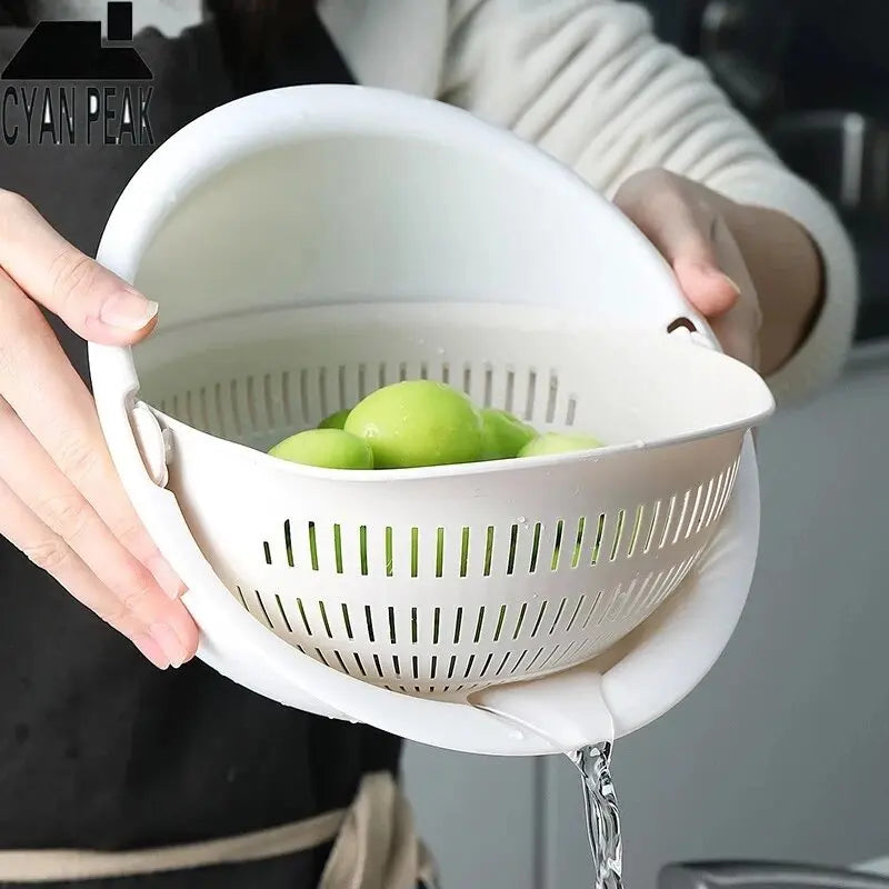 Double-Layer Fruit & Vegetable Drain Basket