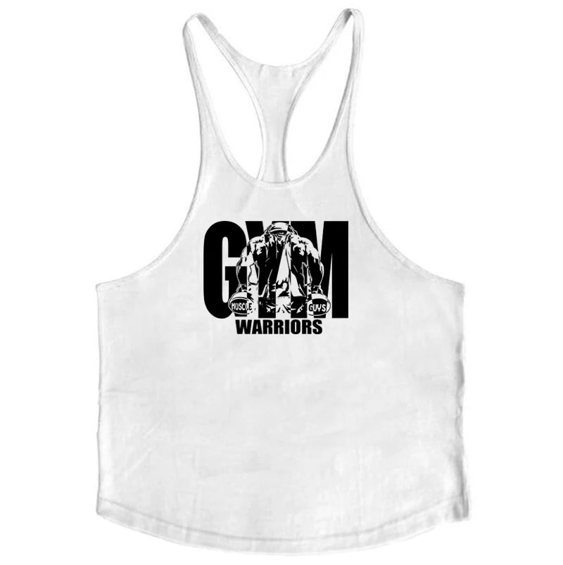 Men's Muscle Tank Top – Cotton Y-Back Gym & Bodybuilding Vest
