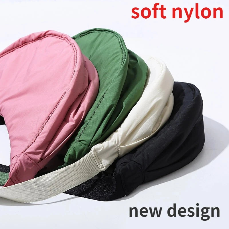 Nylon Padded Crossbody Shoulder Bag — Lightweight Travel Messenger Bag for Women