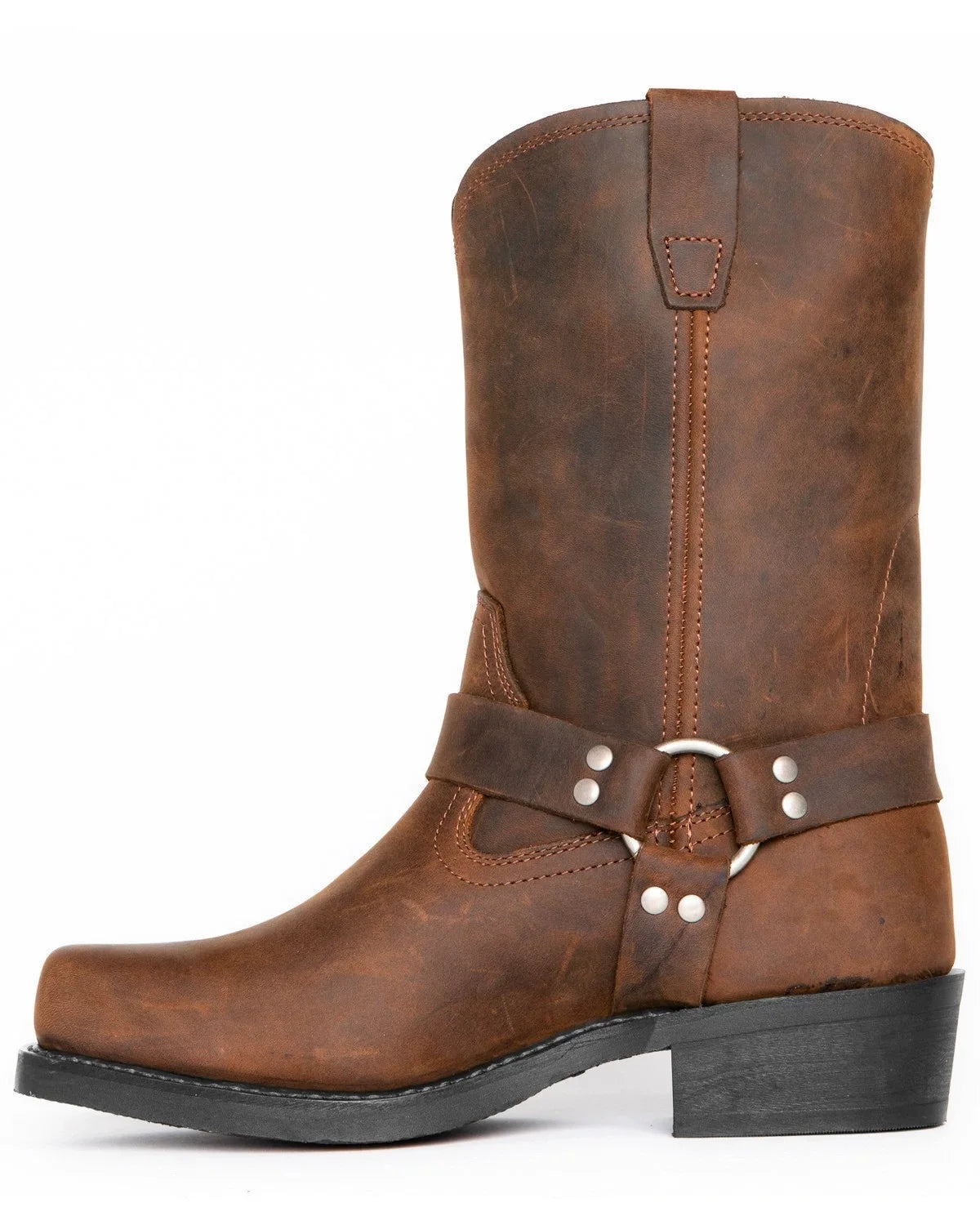 Men's Western Cowboy Boots – 4.5CM Height Boost, Square Toe Slip-On
