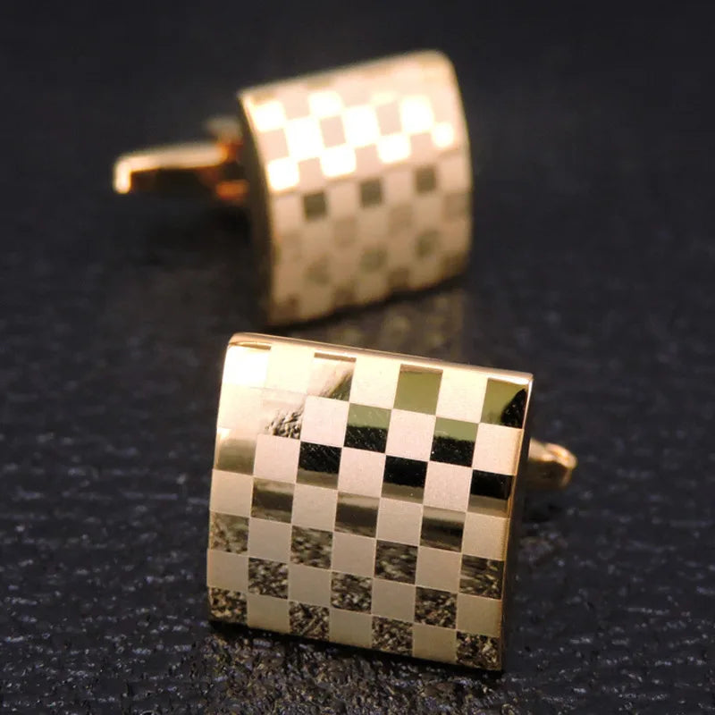 Retro Square Cufflinks | Unisex Luxury Dress Shirt Accessories