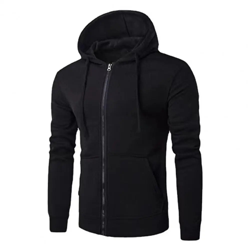 Men's Slim Fit Zip-Up Hoodie Jacket – Long Sleeve Casual Sweatshirt