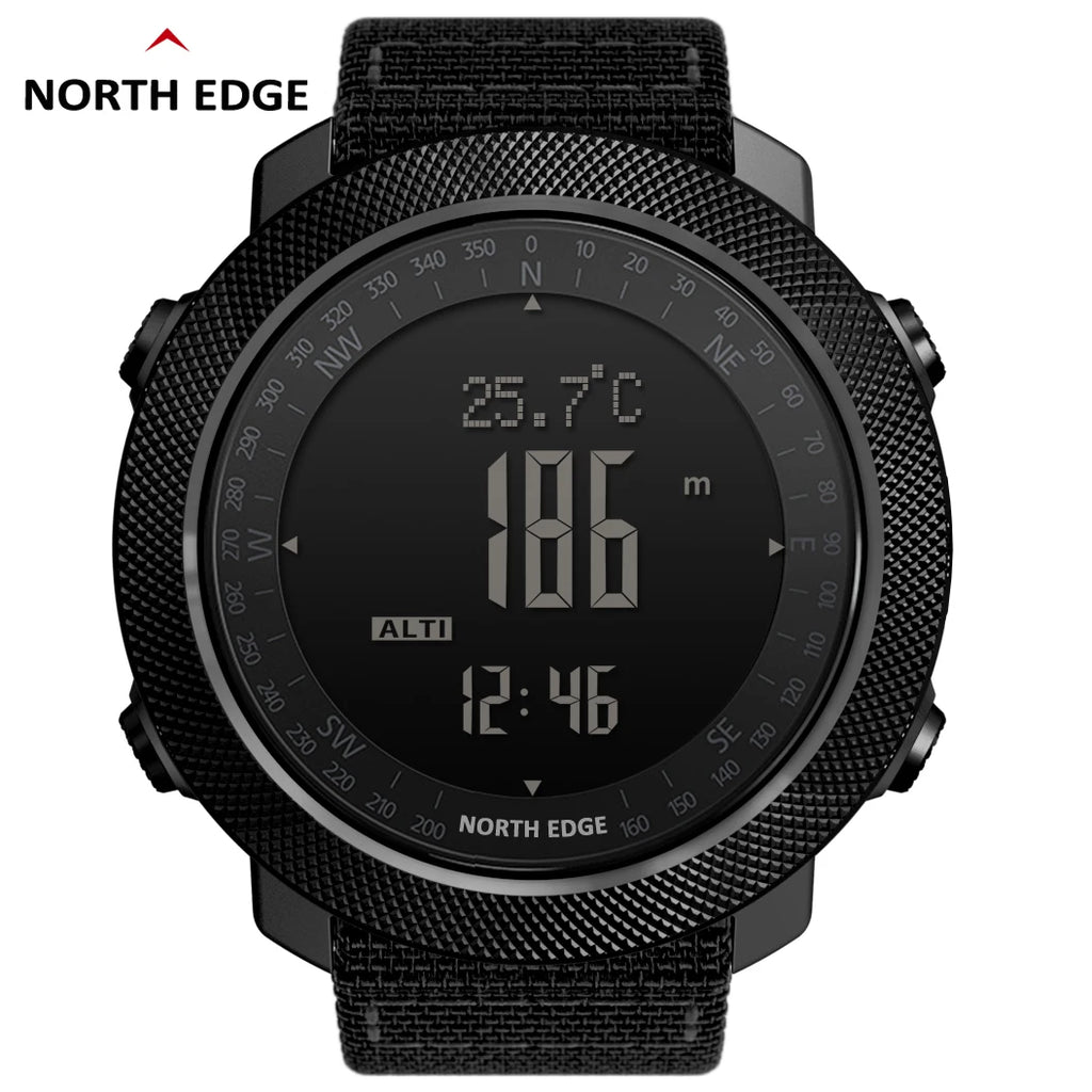 Men's Digital Sport Watch — Altimeter, Barometer, Compass, 50M Waterproof