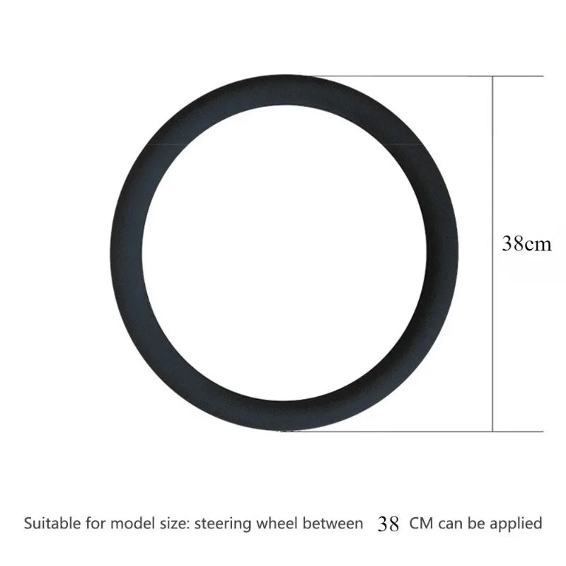 Non-Slip Silicone Steering Wheel Cover – Universal 38cm, Breathable & Elastic