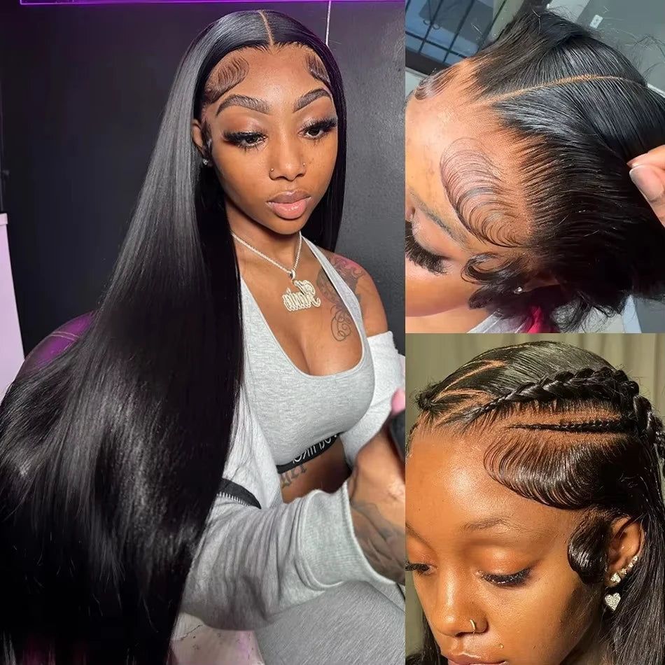 Bone Straight HD Lace Front Wig — 250% Density Brazilian Remy Human Hair