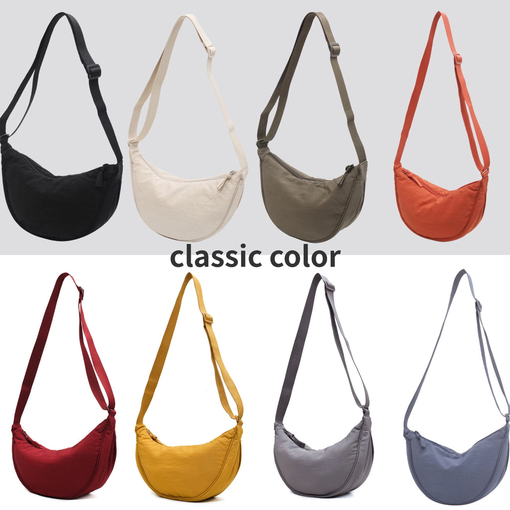 Nylon Padded Crossbody Shoulder Bag — Lightweight Travel Messenger Bag for Women