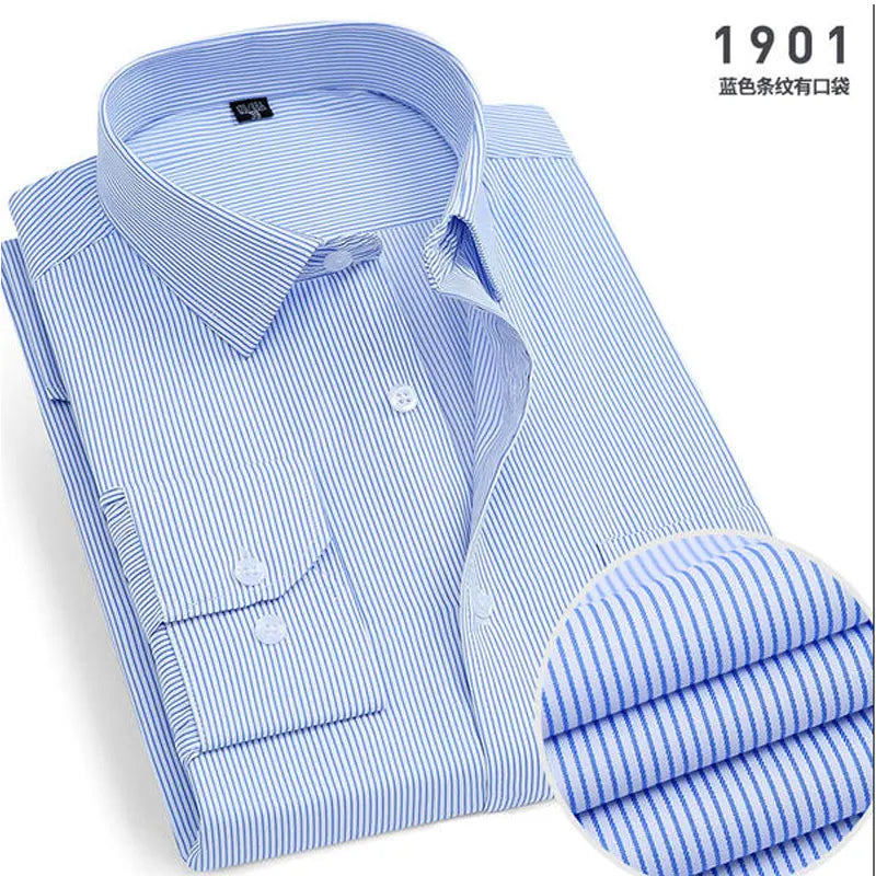 Men's Striped Slim Fit Long Sleeve Shirt