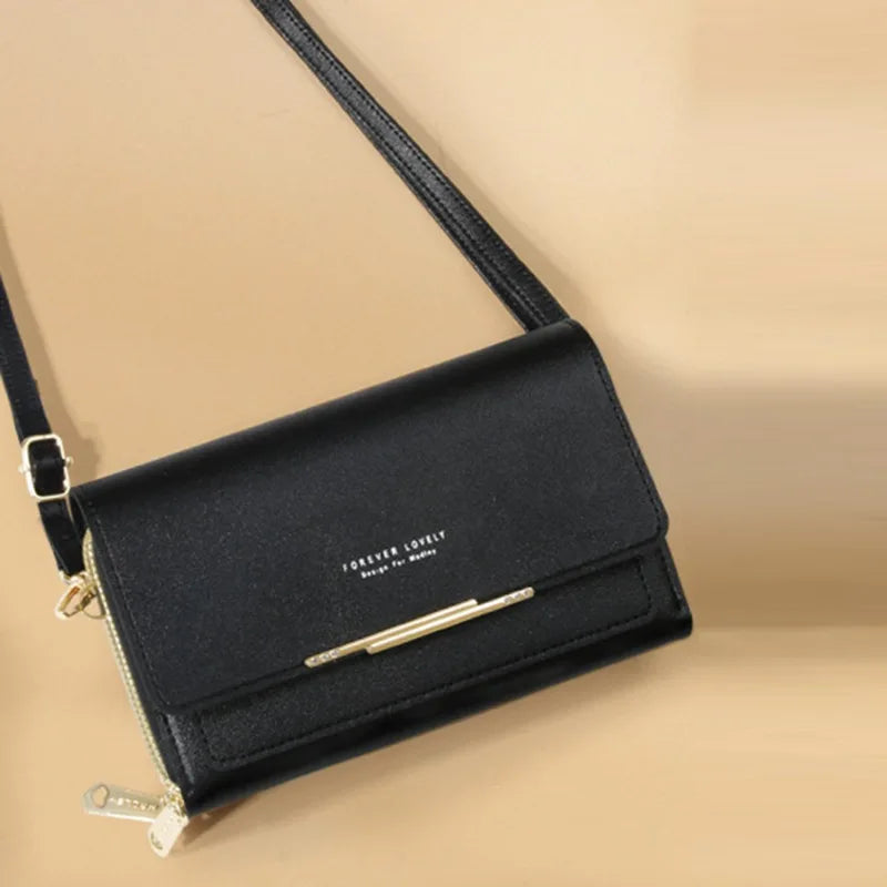 Korean Style Multi-Card Wallet Bag — Large Capacity Phone Pocket Shoulder Bag