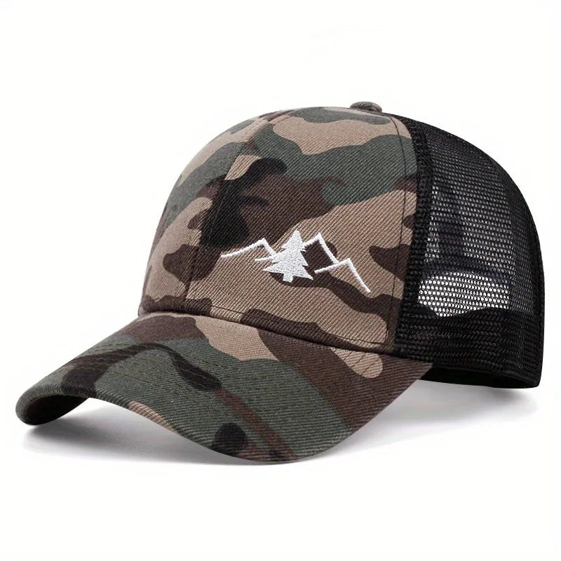 Spring and summer mesh hats for men and women, thin, breathable, sun resistant, sun shading, beach worn baseball caps