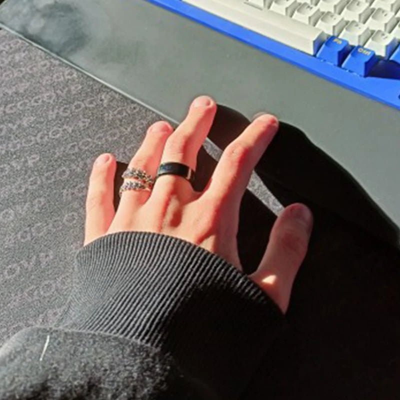 Anillo de humor inteligente sensible a la temperatura | Acero inoxidable | Resistente al agua