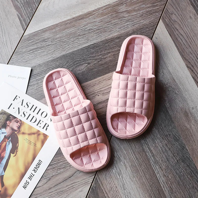 Women's EVA Slide Slippers – Non-Slip Flat Indoor Home & Bathroom Shoes