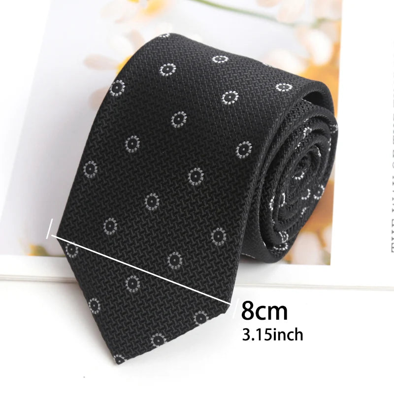 Jacquard Woven Necktie — Striped & Dot Patterns for Business & Weddings