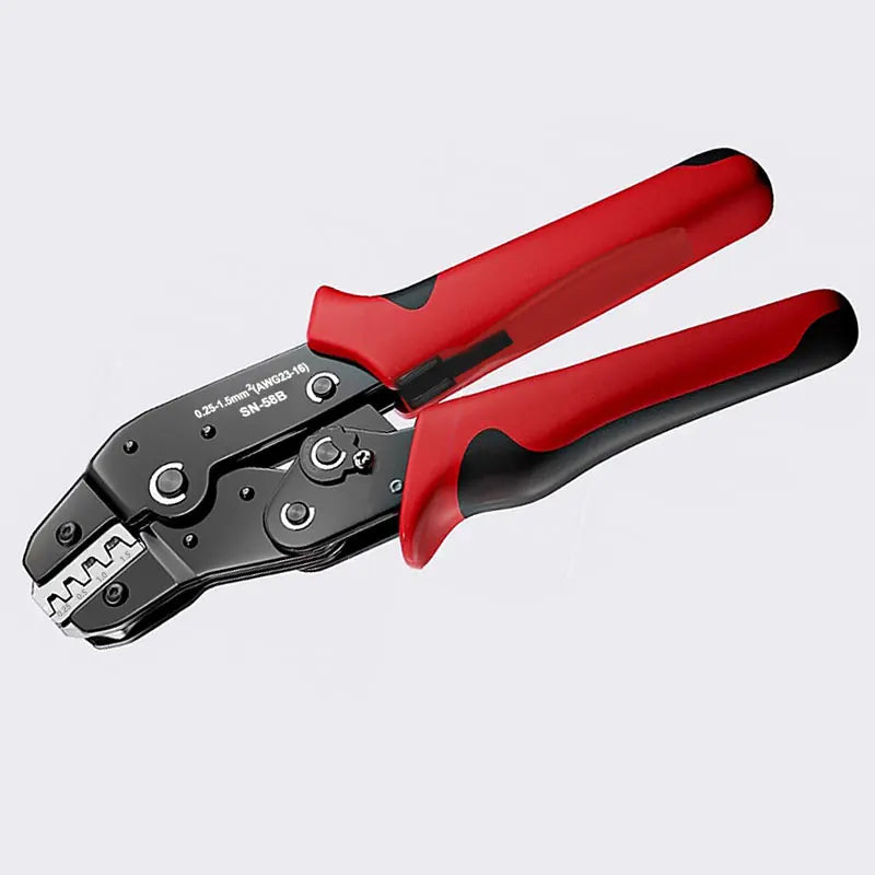 SN-58B Ratcheting Crimping Tool — For Dupont, JST, Molex, SATA & Open Barrel Terminals