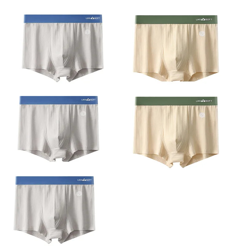 Men's Striped Boxer Shorts – 5-Pack Comfort Fit Underwear