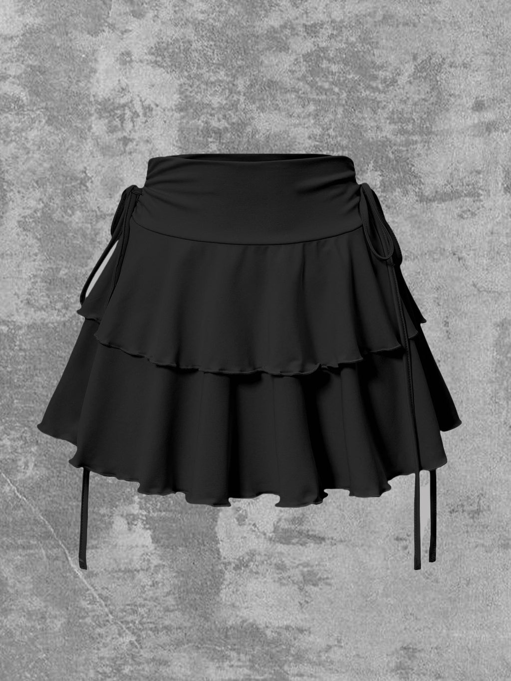 High-Waist Solid Color Mini Skirt