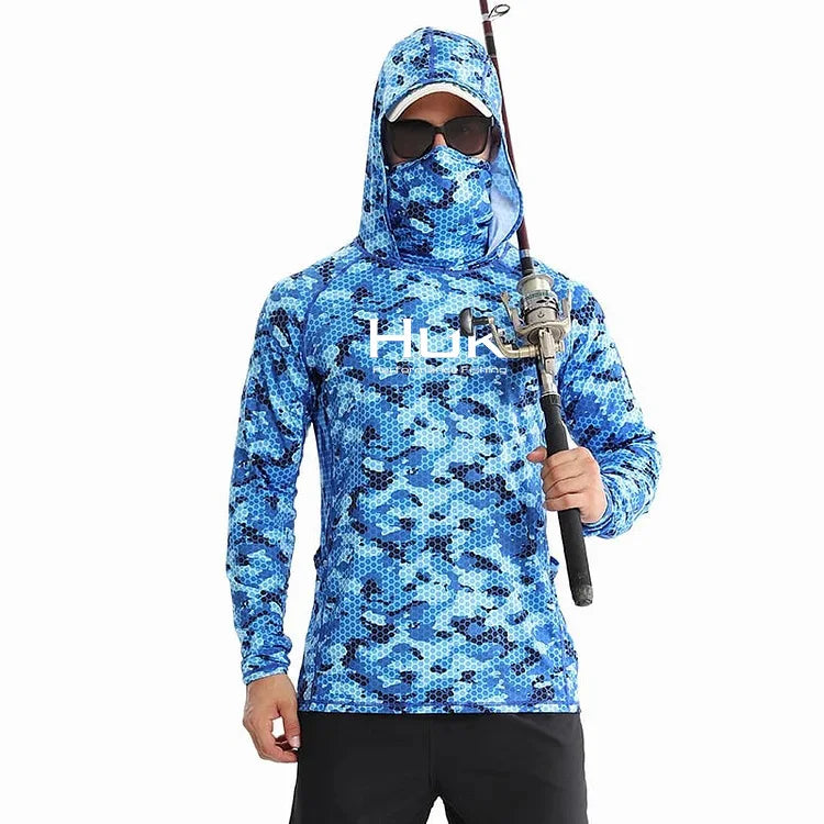 Men's UV Protection Fishing Hoodie – Lightweight Outdoor Hooded Sweatshirt