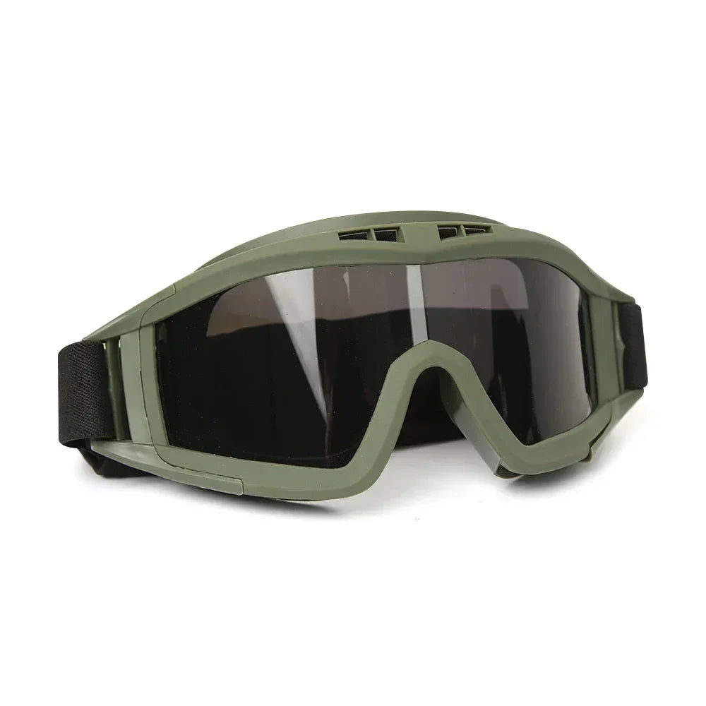 Airsoft Tactical Goggles – 3 Lens Set | Windproof & Dustproof