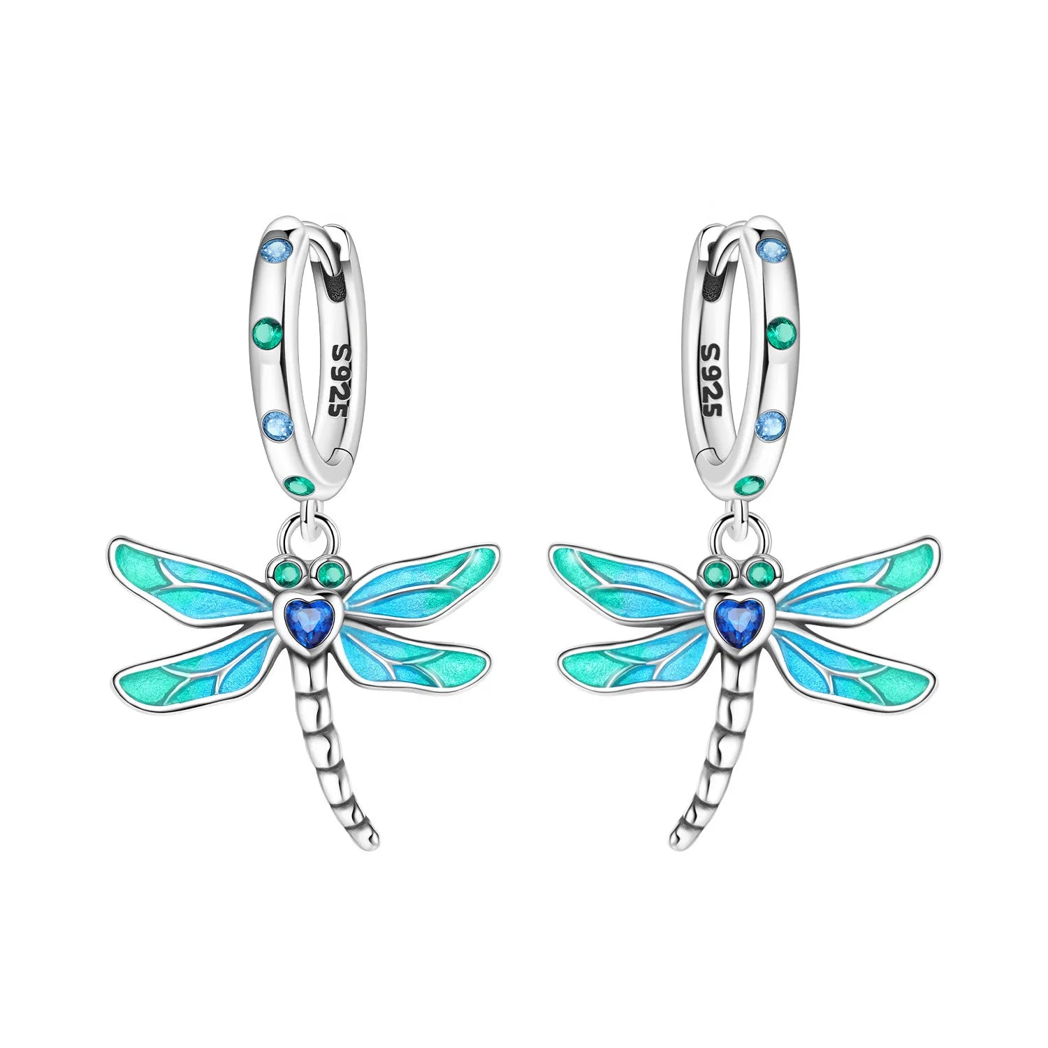 925 Sterling Silver Zircon Butterfly Drop Earrings – Women's Fine Jewelry