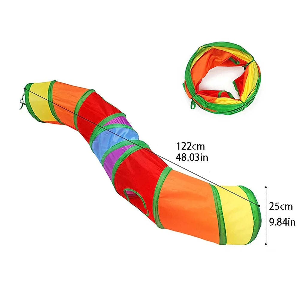 Túnel de juguete plegable para gatos – Túnel de juego interactivo plegable para gatos, gatitos y conejos