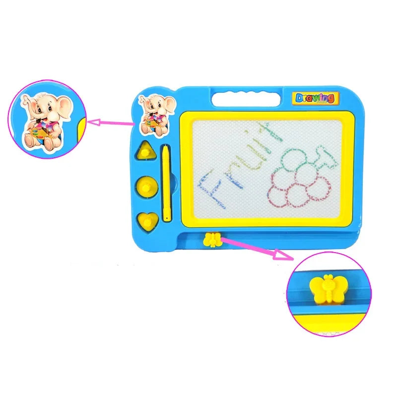 Kids Magnetic Drawing Board – Reusable Doodle Pad with Pen & Erasers