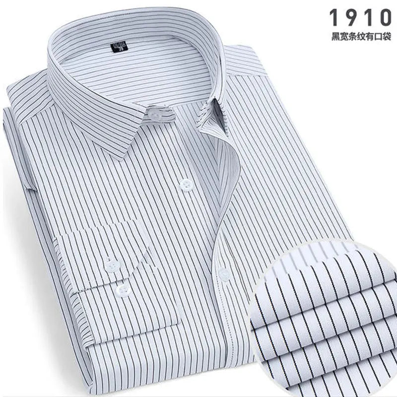 Men's Striped Slim Fit Long Sleeve Shirt