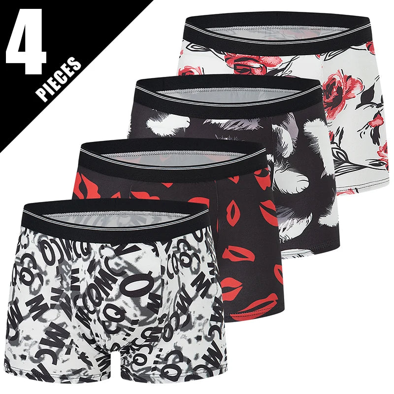 Men's Printed Boxer Shorts – 4-Pack or 10-Pack
