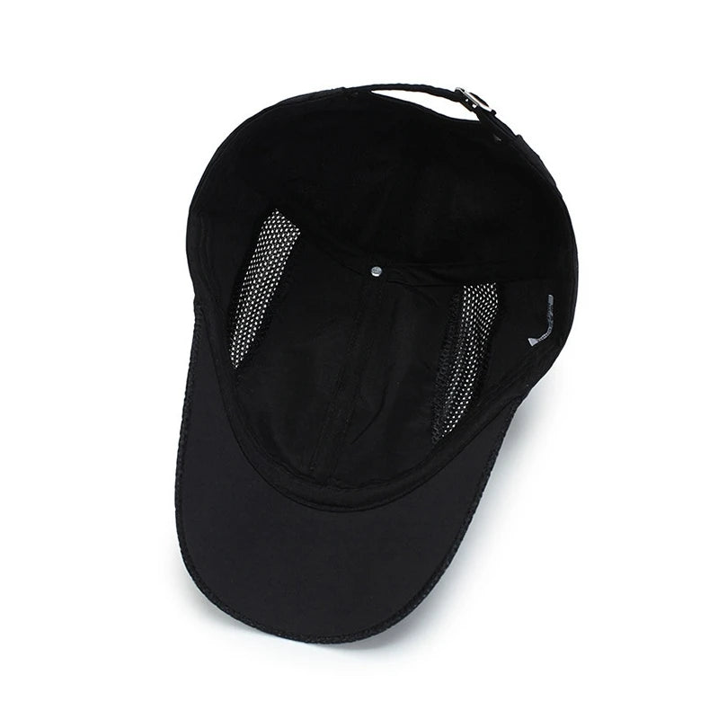 Gorra de béisbol de secado rápido - Ajustable, transpirable, protección solar para deportes al aire libre y todas las estaciones