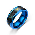 Anillo de humor inteligente sensible a la temperatura | Acero inoxidable | Resistente al agua