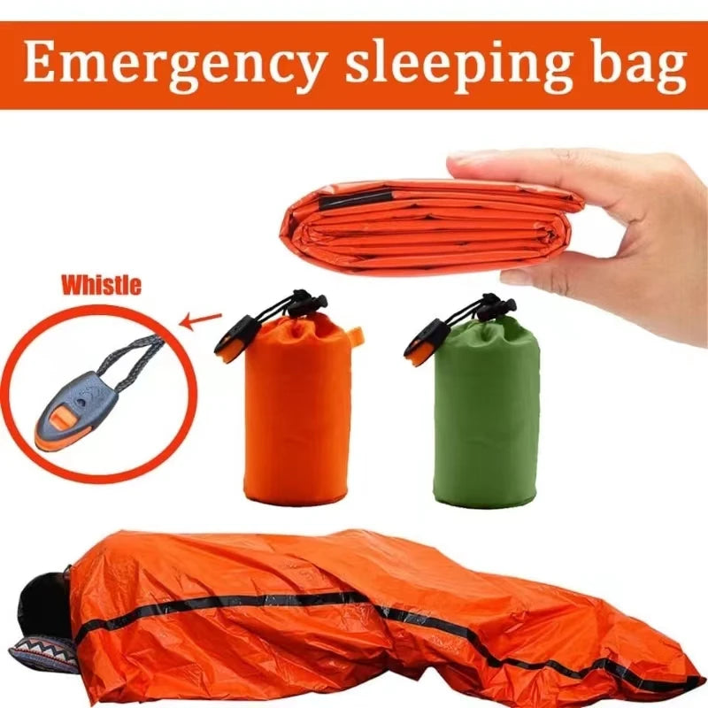 Mylar Emergency Sleeping Bag – Waterproof Survival Bivy Sack, Retains 90% Body Heat