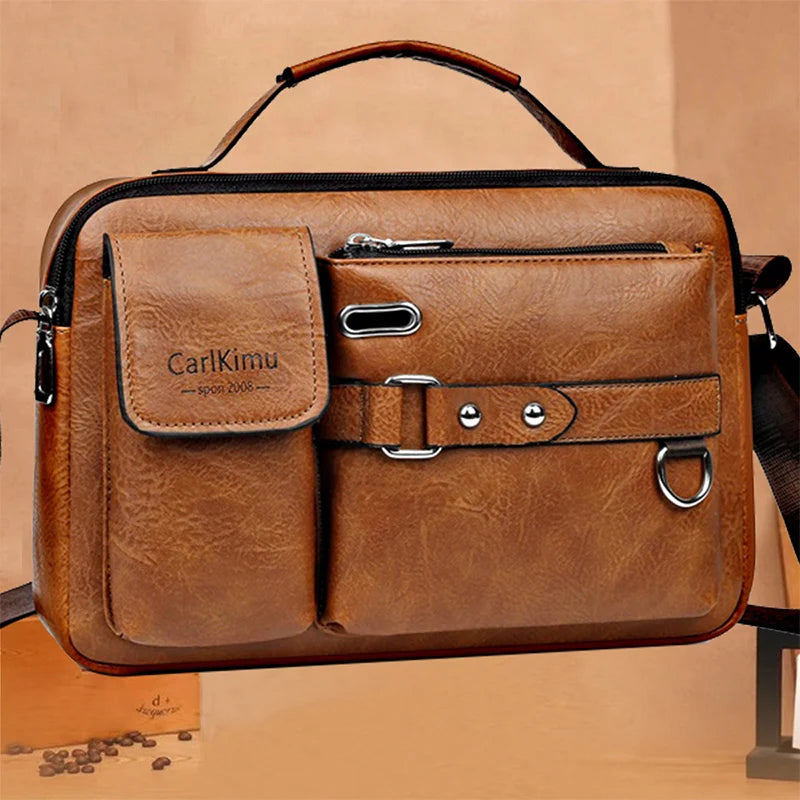 Men's Waterproof Laptop Messenger Bag — Large Capacity Briefcase for Work, Travel & School