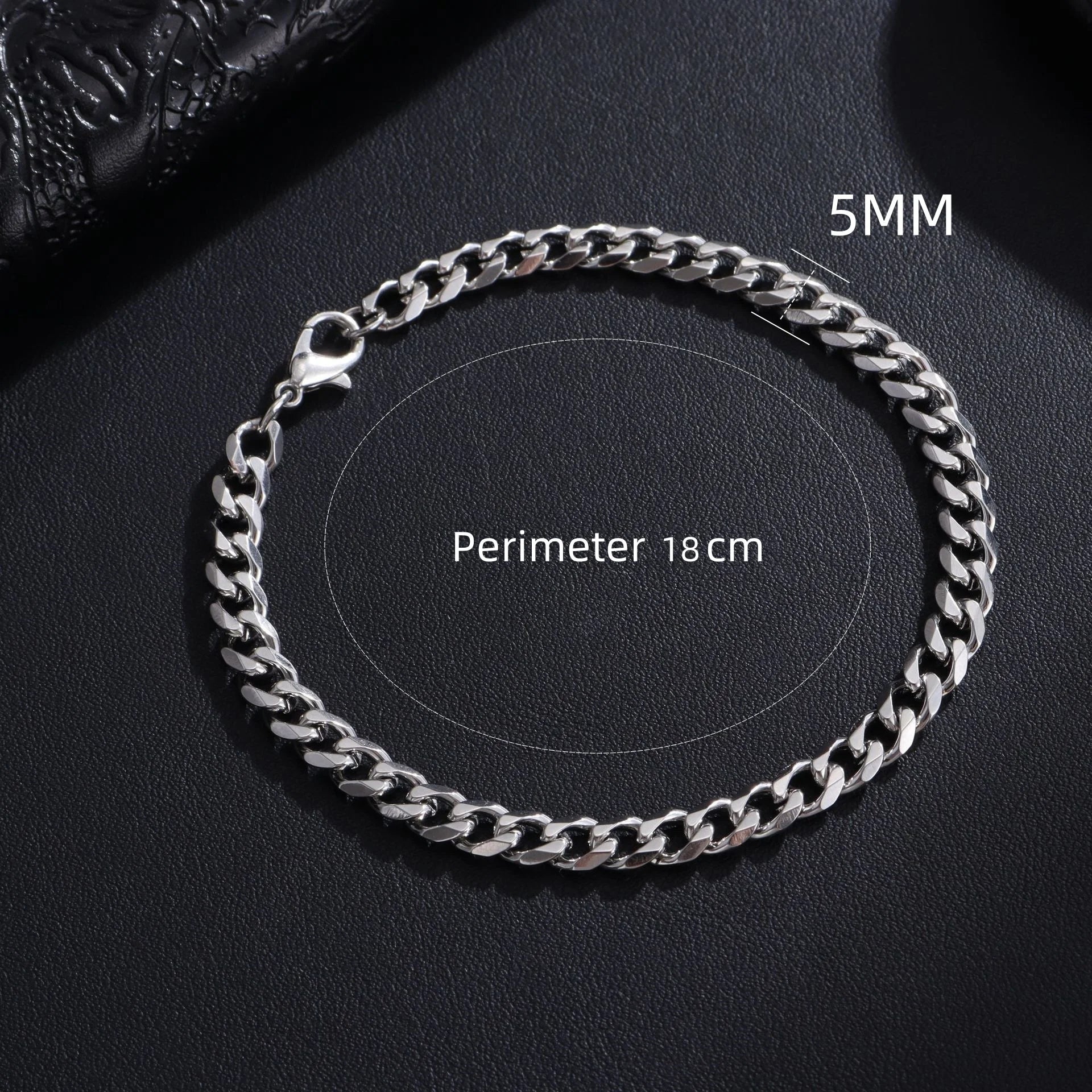 Stainless Steel Cuban Chain Bracelet – 3 to 10mm Widths | Men & Women