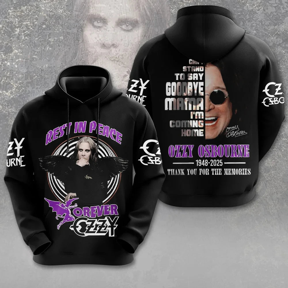 Ozzy Osbourne 3D Print Unisex Oversized Hoodie – Rock Band Fan Sweatshirt