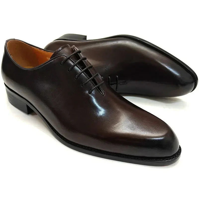 Zapatos Oxford para hombre hechos a mano de cuero genuino | Zapatos de vestir casual de negocios
