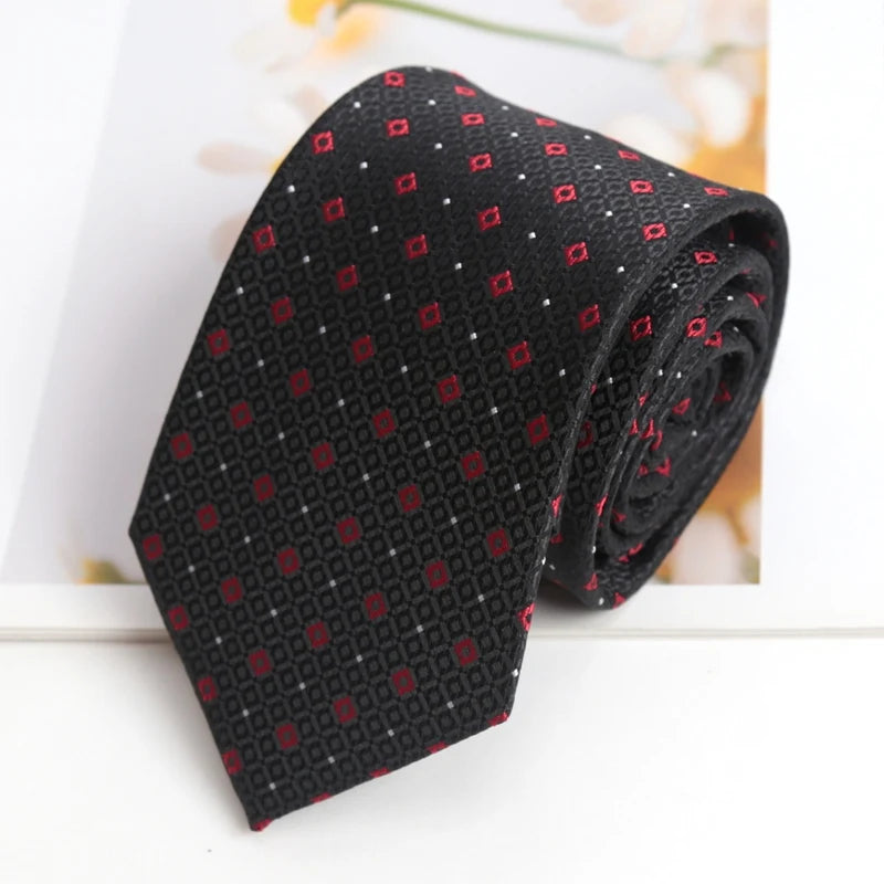 Jacquard Woven Necktie — Striped & Dot Patterns for Business & Weddings