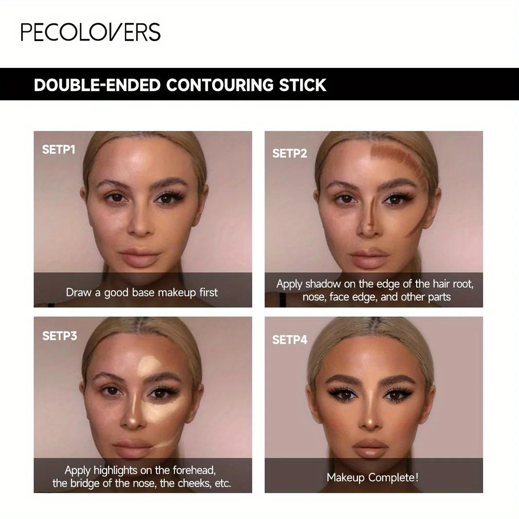Double-Headed Contouring Stick — Concealer, Contour & Highlighter in One