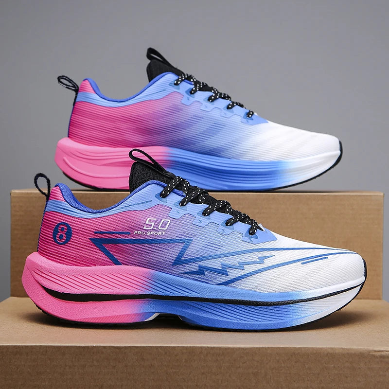 Men's Carbon Plate Running Shoes | Soft Cushion Anti-Slip Unisex Sneakers