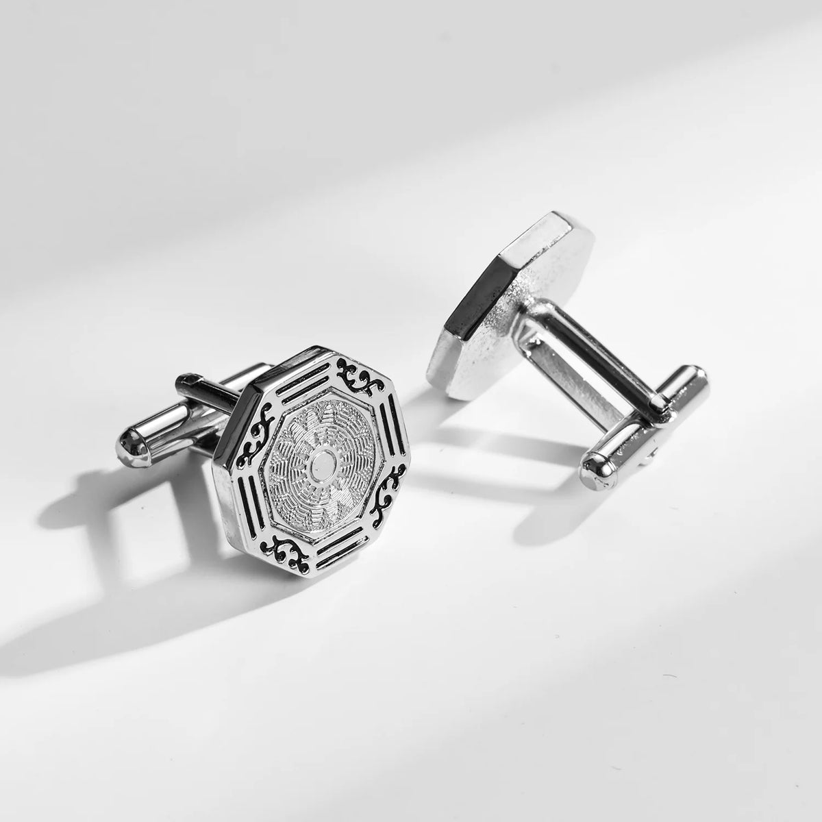 Square Cufflinks & Tie Clip Set | Unisex Dress Shirt Accessories