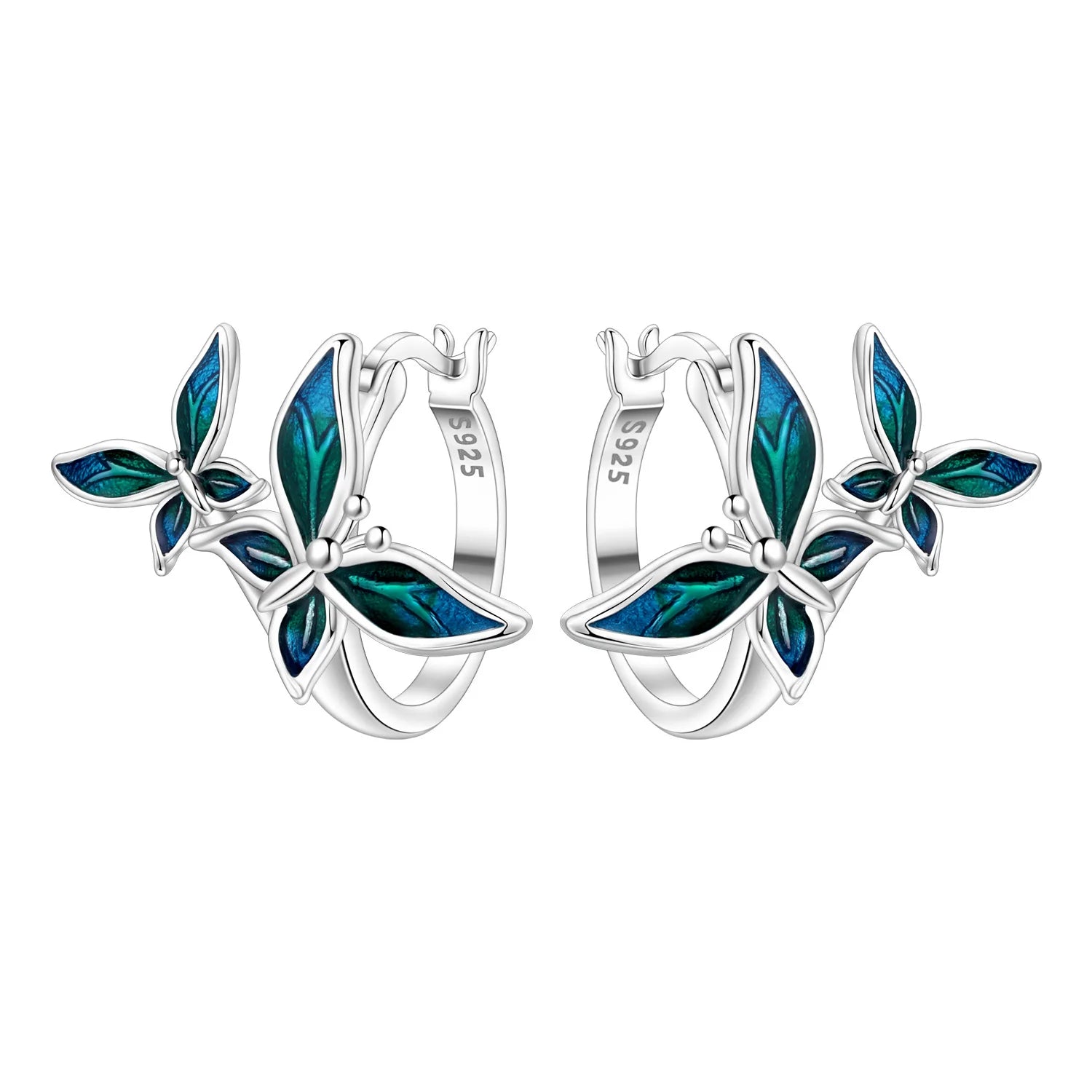 925 Sterling Silver Zircon Butterfly Drop Earrings – Women's Fine Jewelry