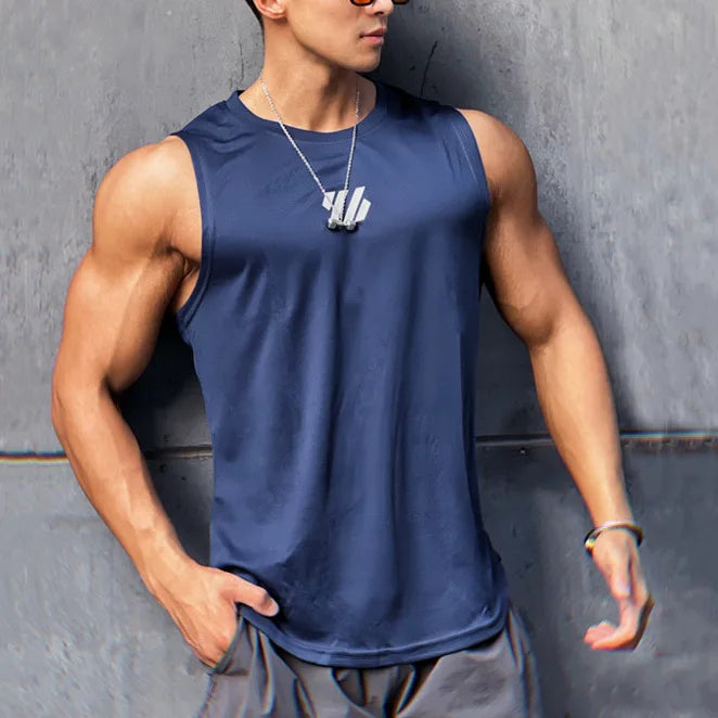 Men's Mesh Gym Vest – Sleeveless Tank Top for Training & Sports