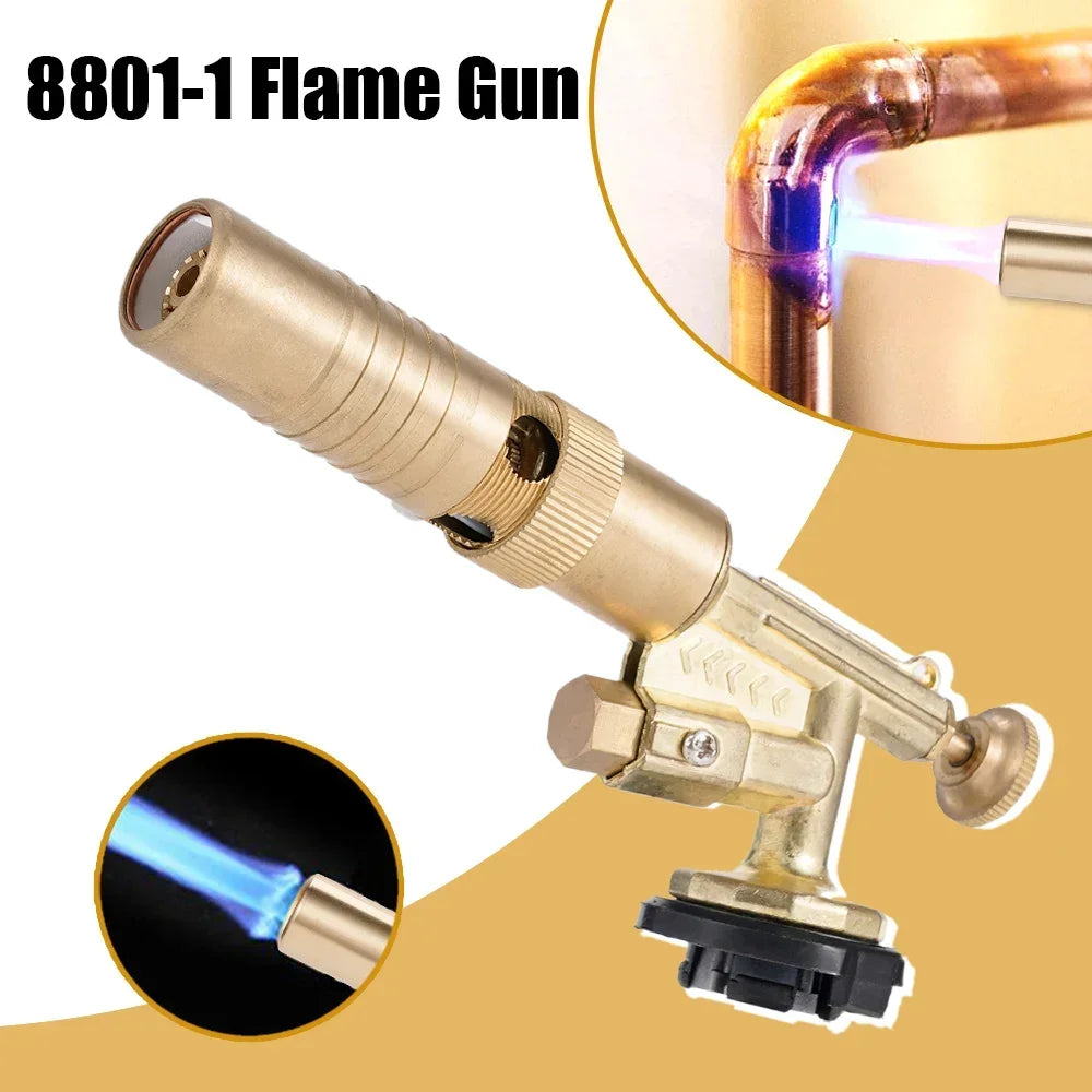 Butane Torch Flame Gun — Adjustable Flame, Auto-Ignition for Cooking, Welding & BBQ