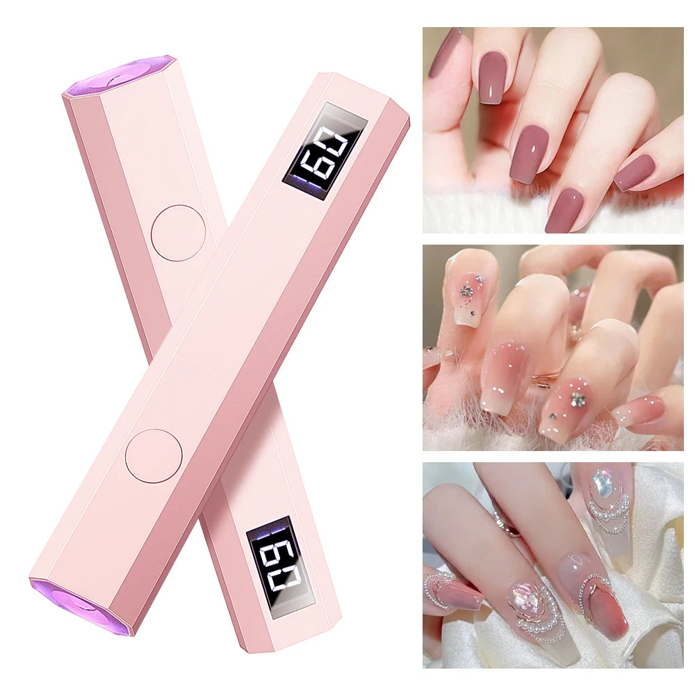 Mini UV LED Nail Lamp – Rechargeable Handheld Gel Dryer