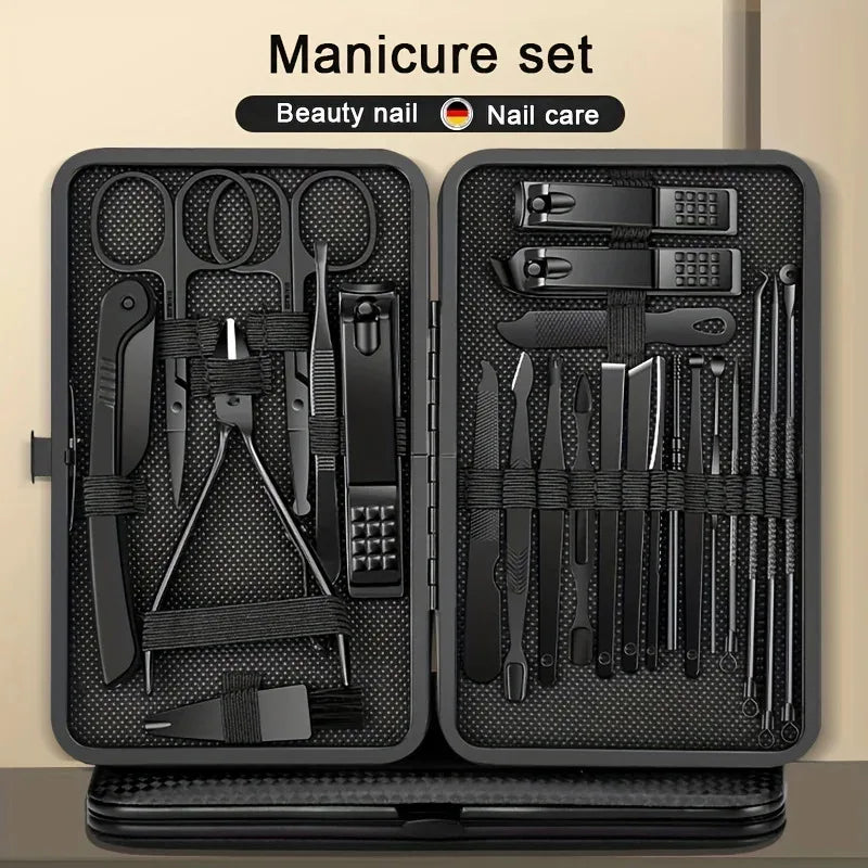 Stainless Steel Manicure & Pedicure Set – 8 to 24 Piece Nail Care Kit