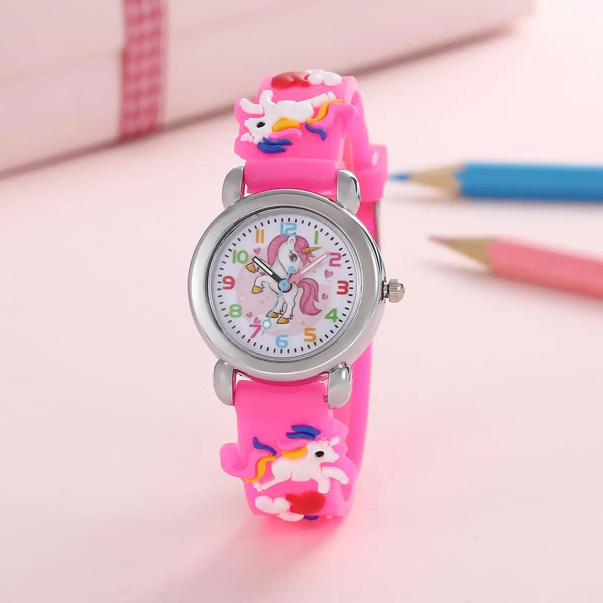 Kids Unicorn Quartz Watch – Colorful Cartoon Fashion Watch for Girls