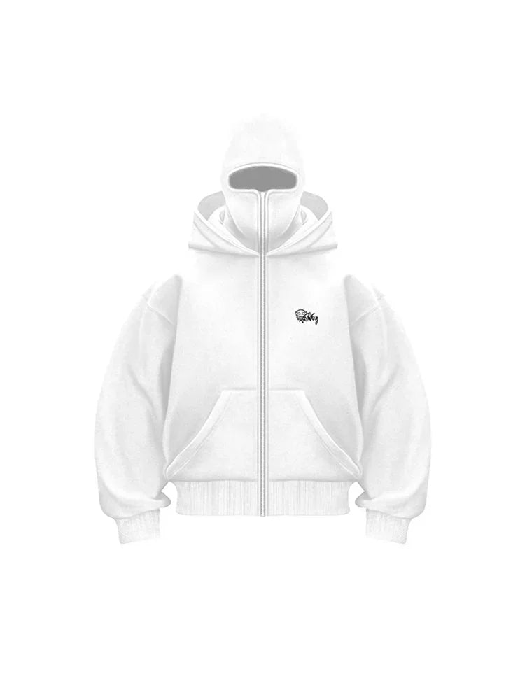 Printed Fleece Zip-Up Hoodie