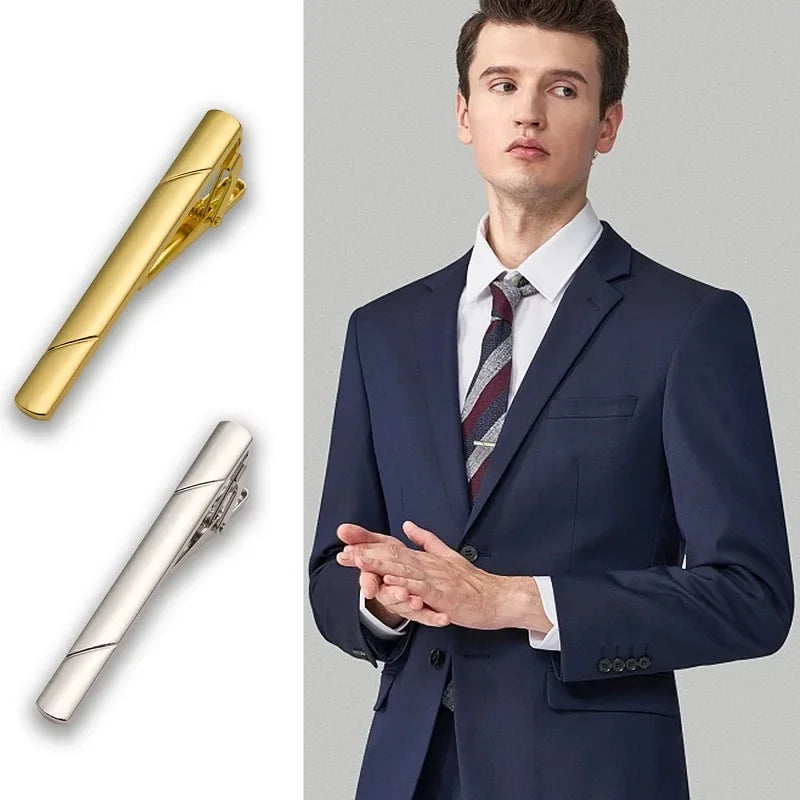 Slim Metal Tie Clip – Necktie Bar for Dress Shirts